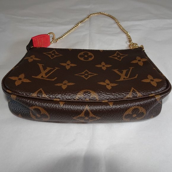 Louis Vuitton M41655 Brown Multi Color Print Coated Canvas Wristlet - Picture 7 of 12